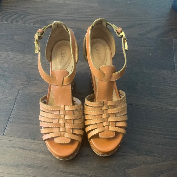100% authentic Chloe wedges 37.5 fits like a 37 - Picture 1 of 10